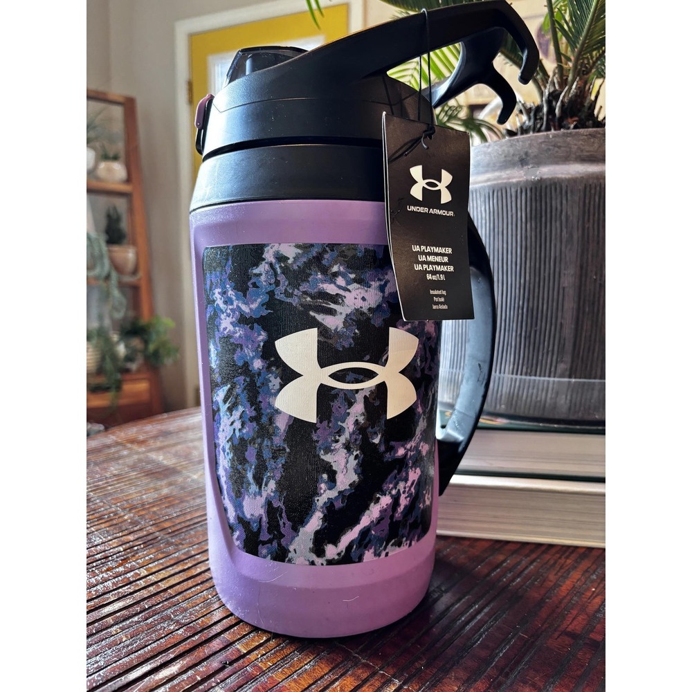 Under Armour UA Playmaker 64 oz Insulated Jug Purple Black Marble Water‎ Bottle